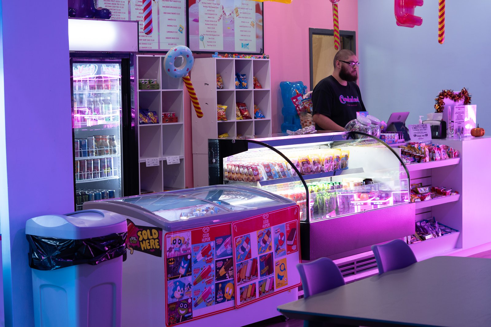 Candy counter and snack shop at Candeeland McAllen