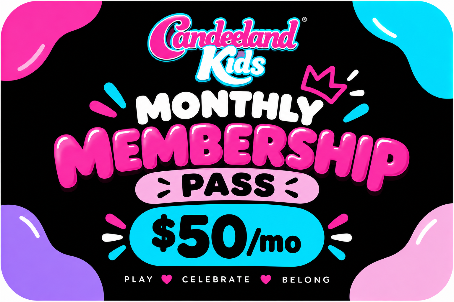 Candeeland Monthly Membership card